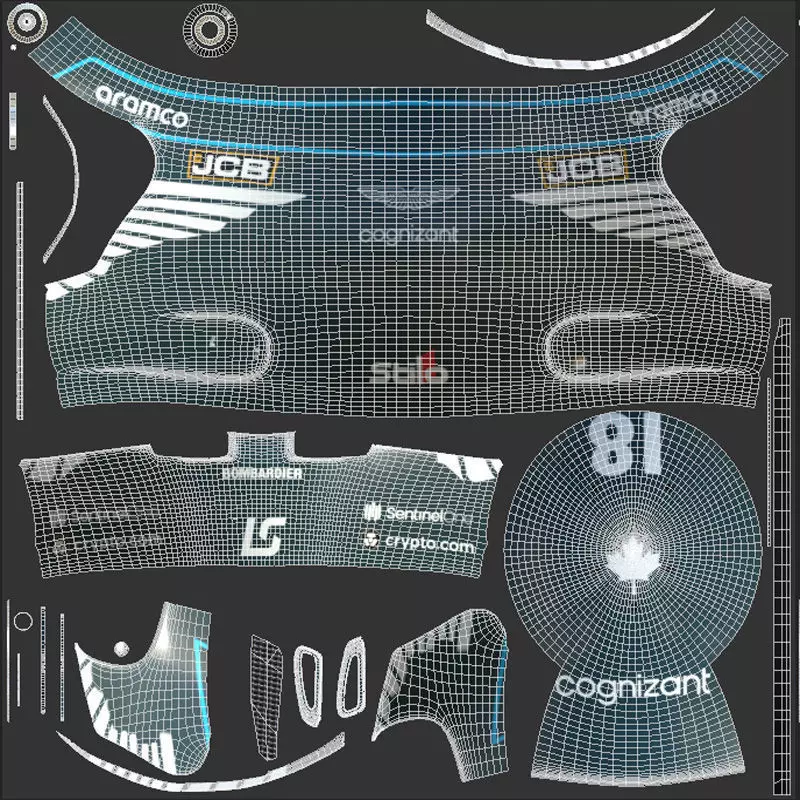 F1 Aston Martin Helmets 2023 3D model_33