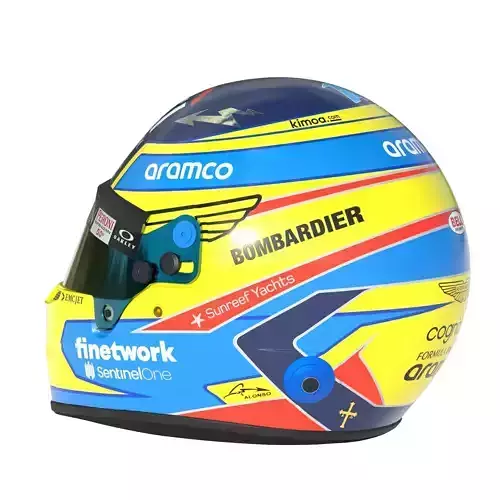F1 Aston Martin Helmets 2023 3D model 5