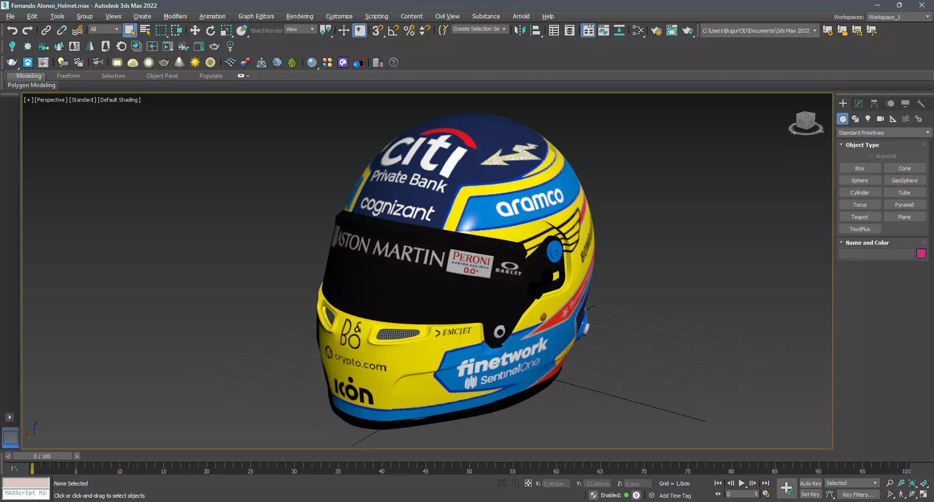 F1 Aston Martin Helmets 2023 3D model_24