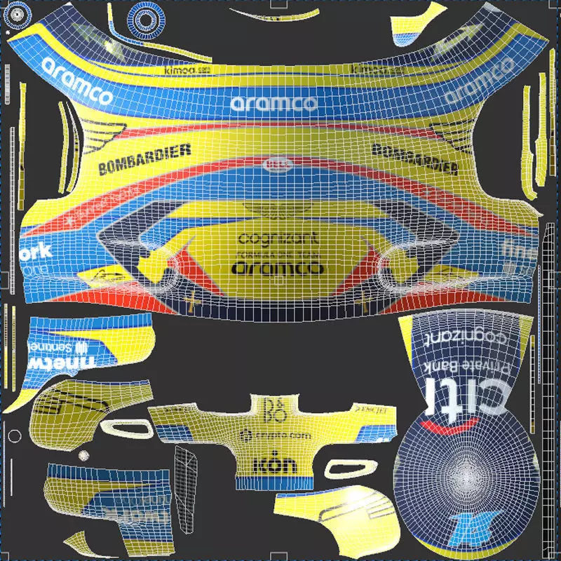 F1 Aston Martin Helmets 2023 3D model_35