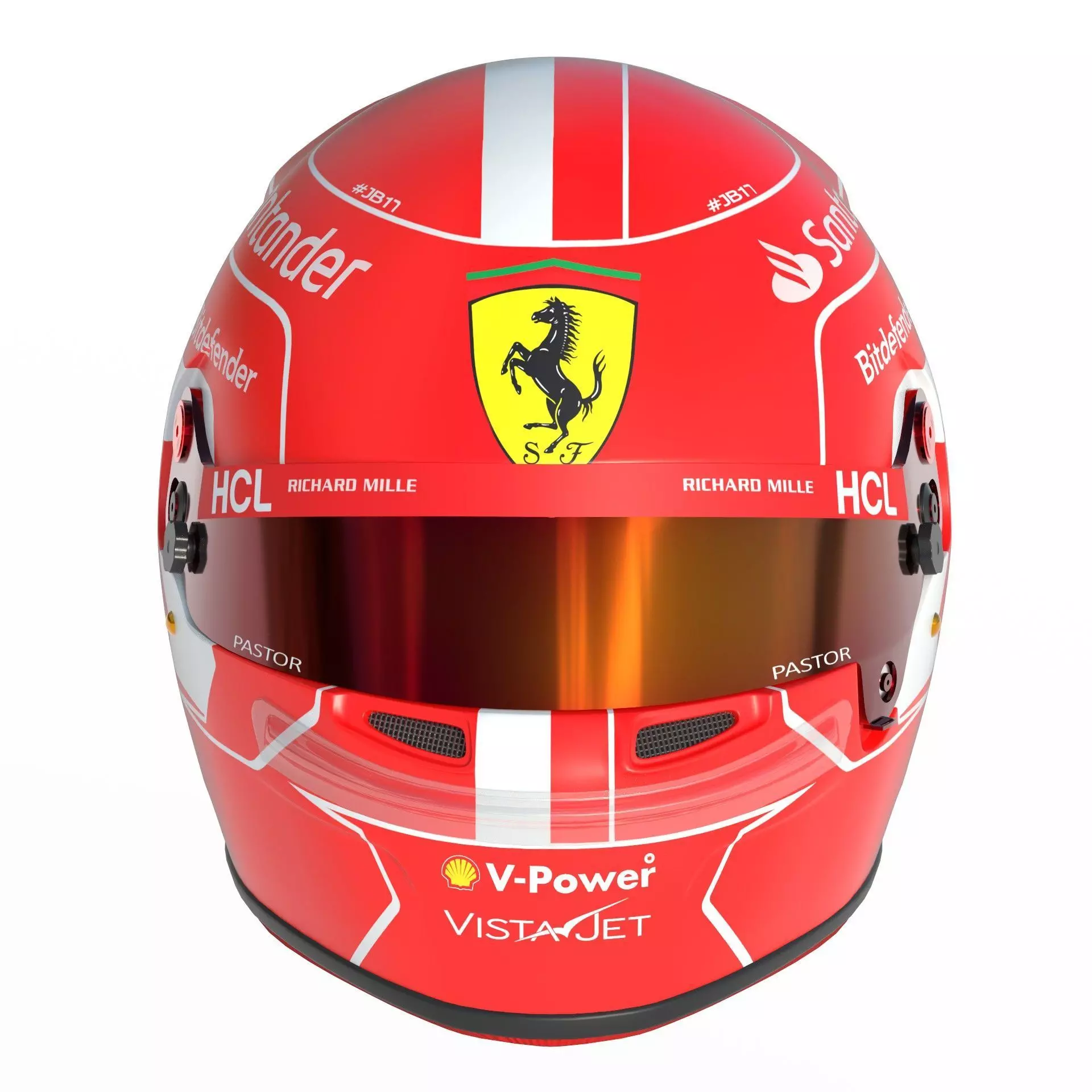 F1 Ferrari Helmets 2023 3D model_12