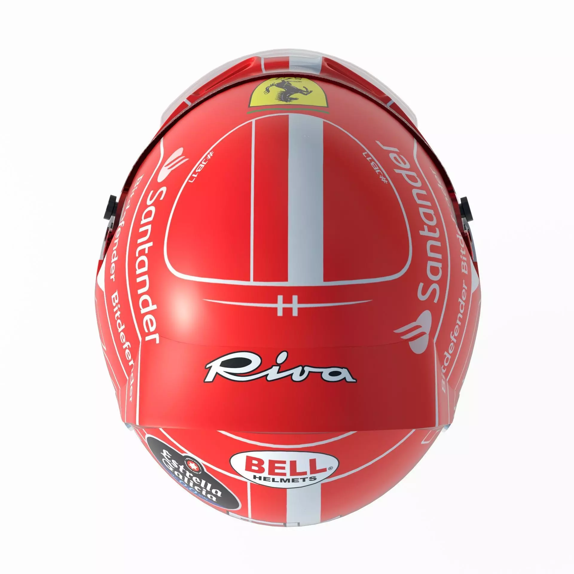 F1 Ferrari Helmets 2023 3D model_22