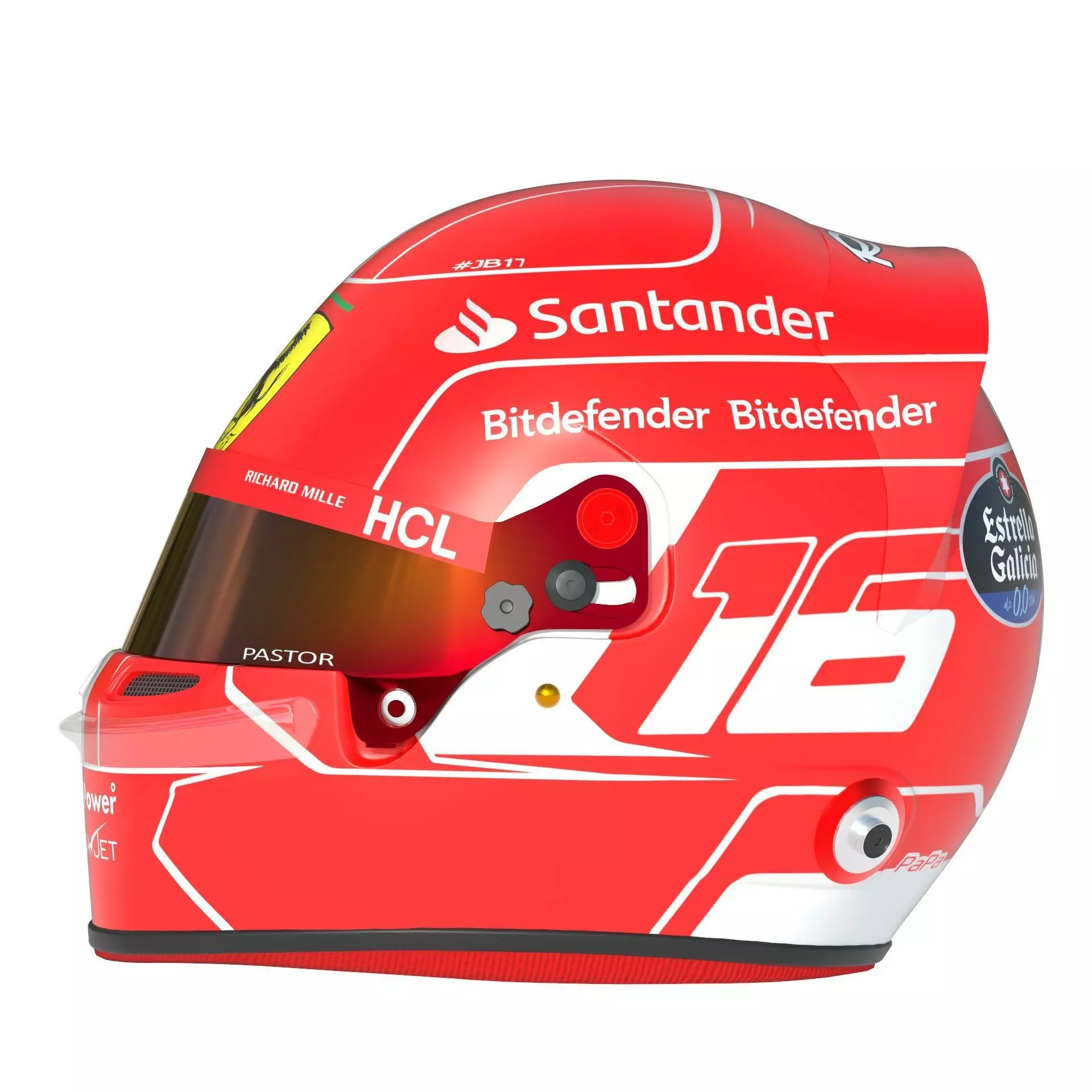 F1 Ferrari Helmets 2023 3D model_14