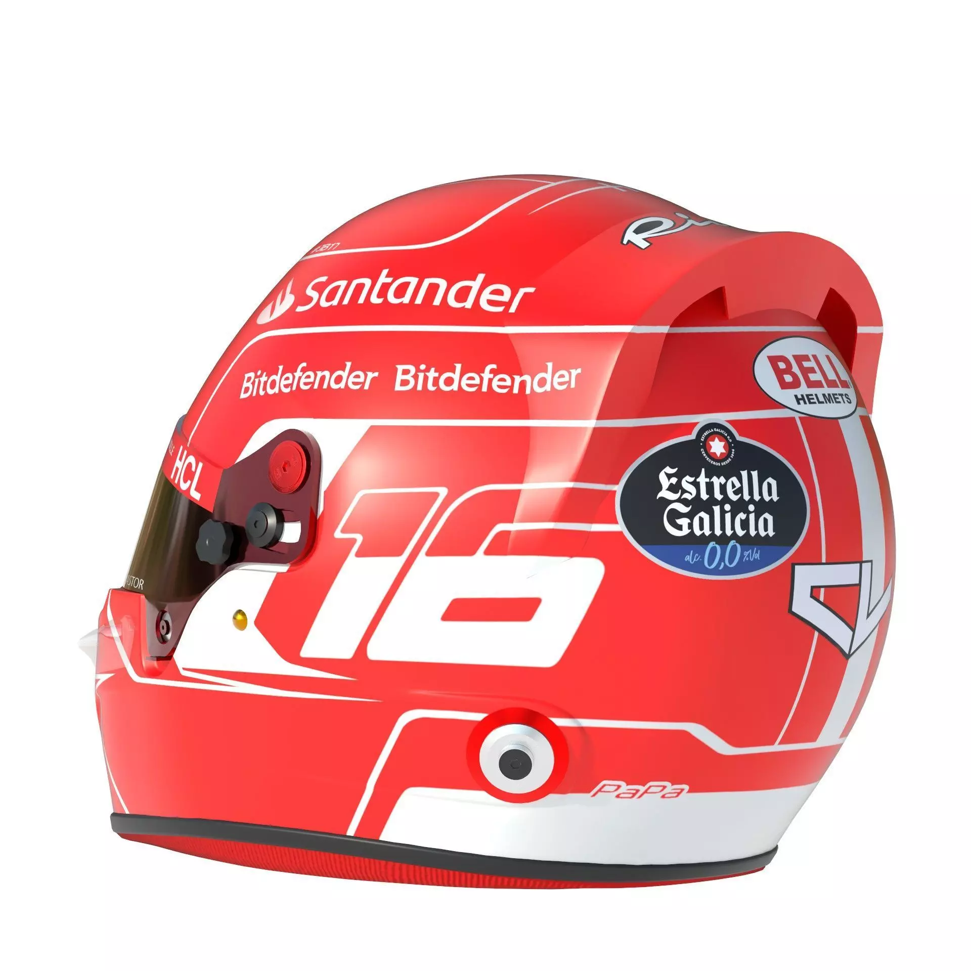F1 Ferrari Helmets 2023 3D model_15