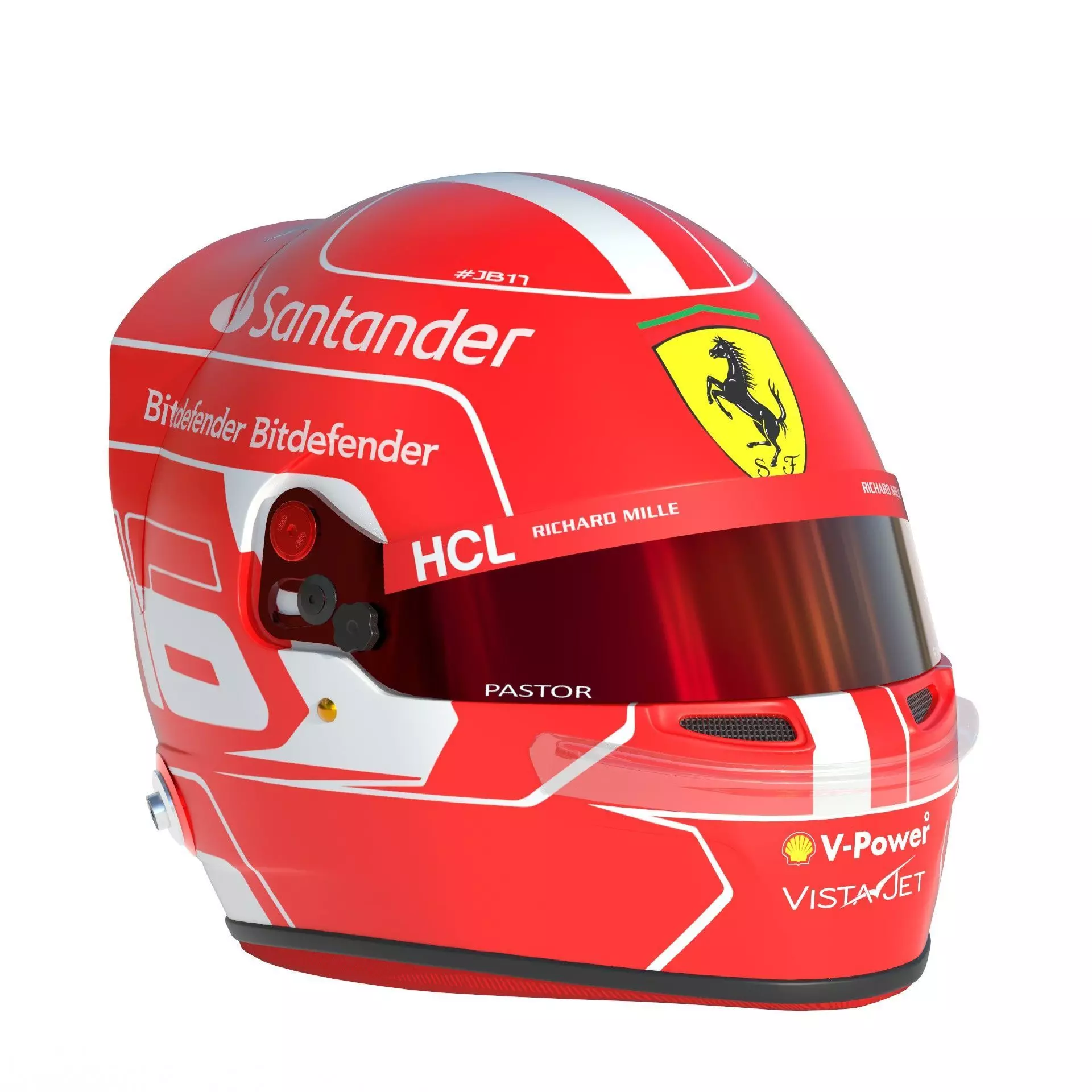 F1 Ferrari Helmets 2023 3D model_19