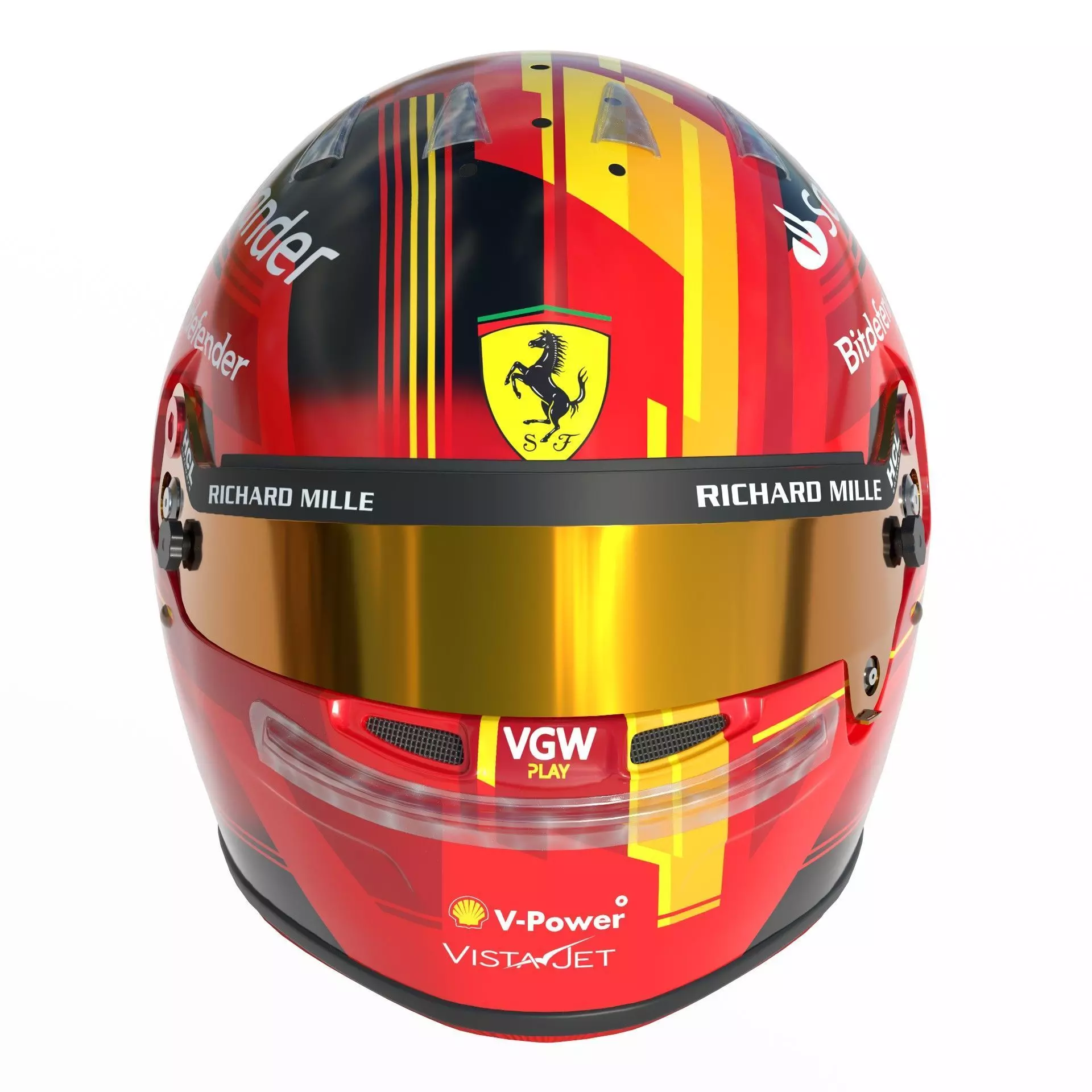 F1 Ferrari Helmets 2023 3D model_1