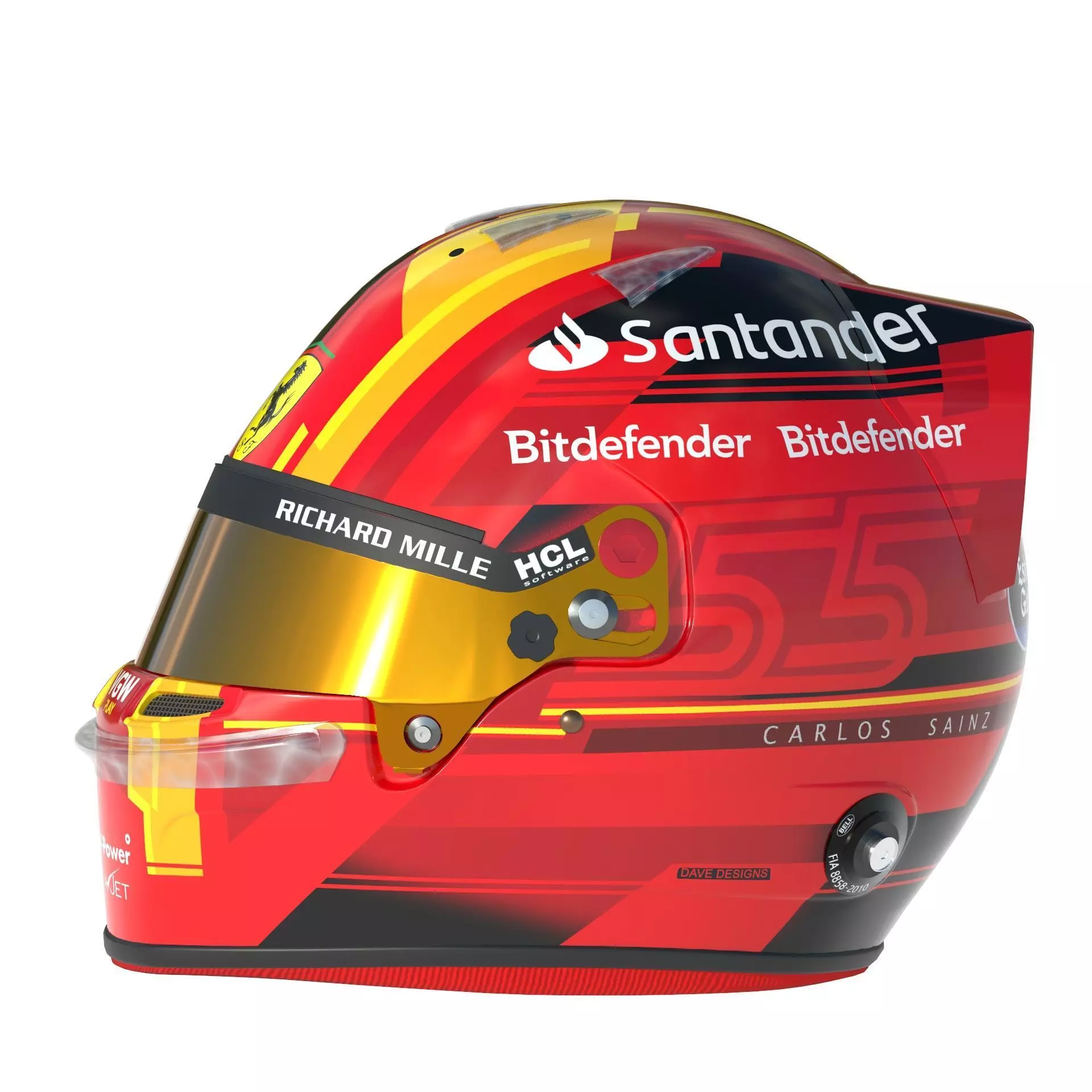 F1 Ferrari Helmets 2023 3D model_3