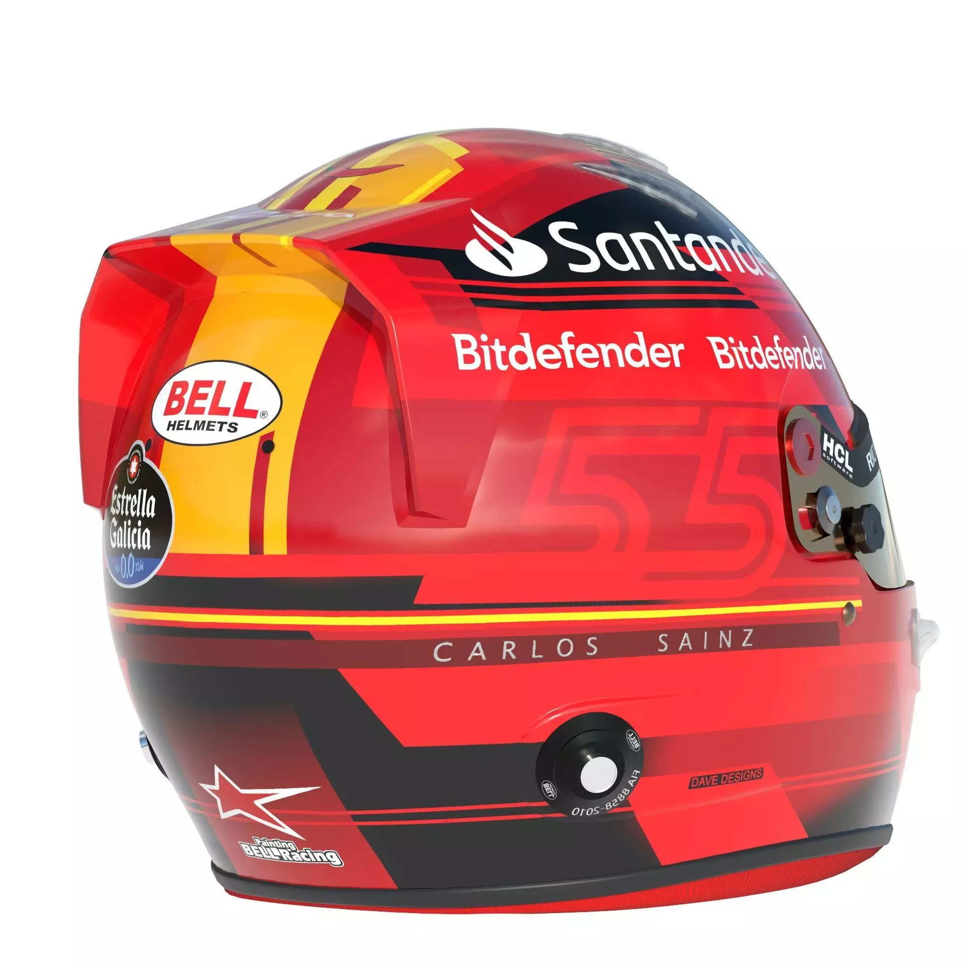 F1 Ferrari Helmets 2023 3D model_6