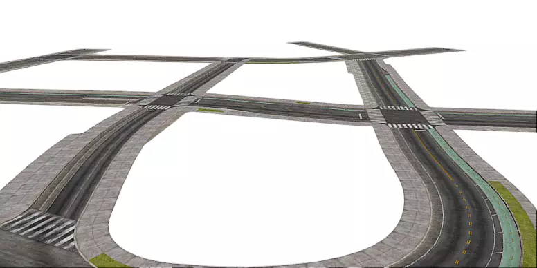 Realistic Road 3D Model Collection 3D model_24