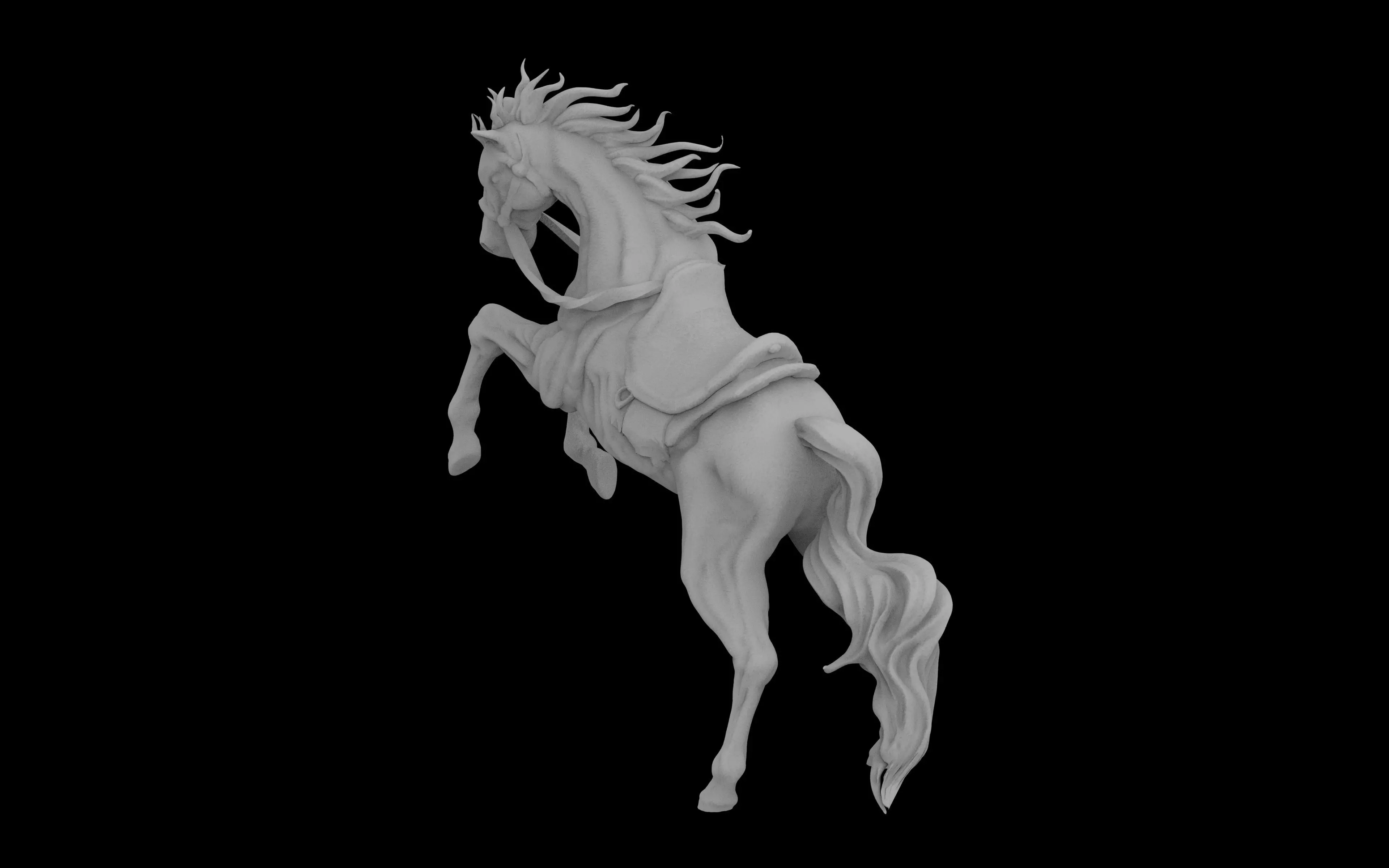 The horse is jumping  3D print model_0