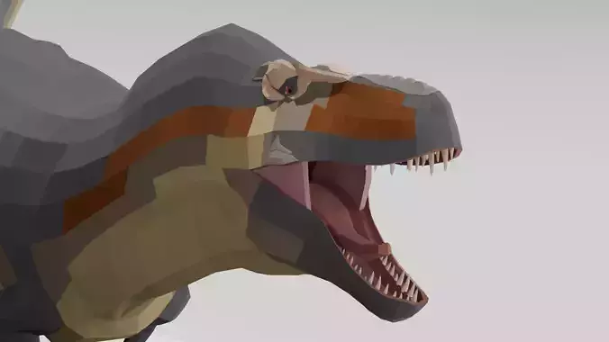 Rigged Low-Poly Tyrannosaurus