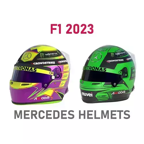 F1 Mercedes Helmets 2023