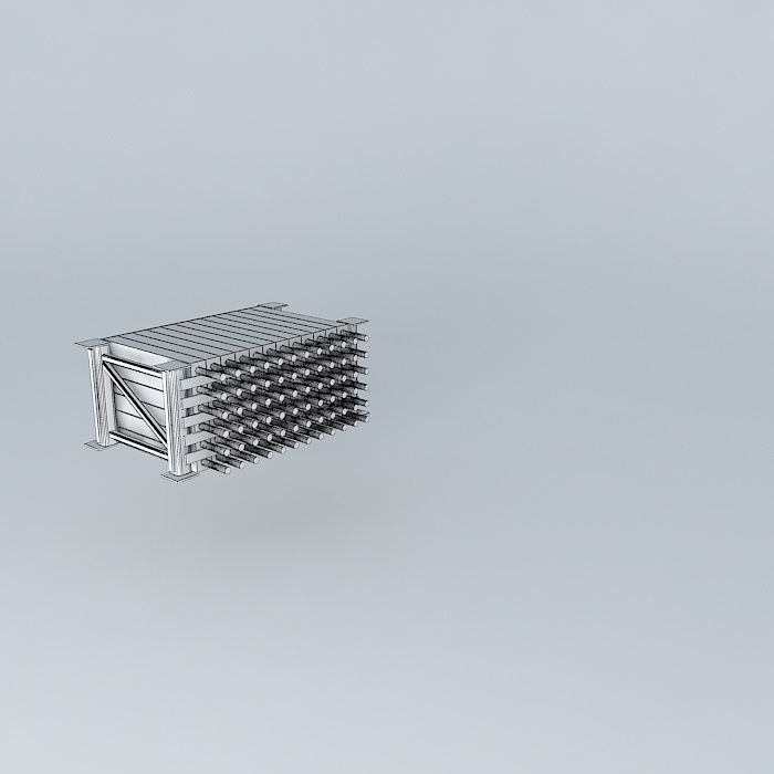 Hall A SBS HCAL Frame Free 3D model_3