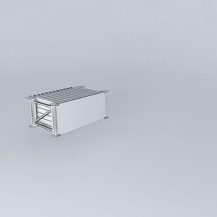 Hall A SBS HCAL Frame Free 3D model_4