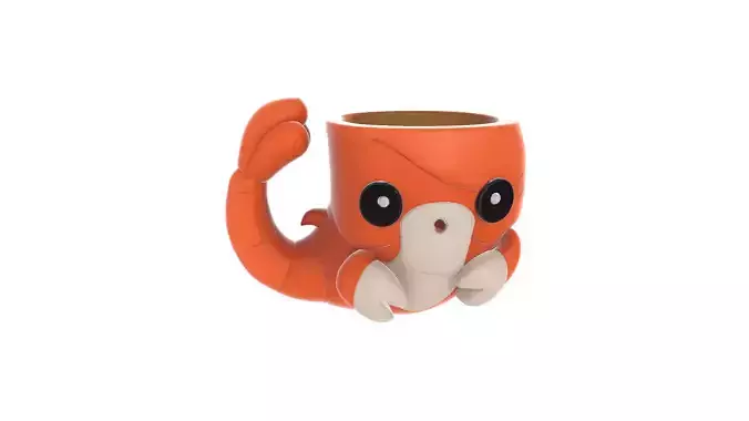 Cute Shrimp Mug Adorable Sea Creature Cup