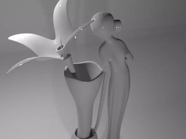 Flower Vase Low-poly 3D model_8