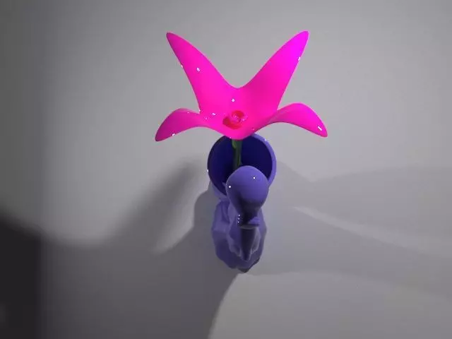 Flower Vase Low-poly 3D model_2