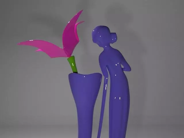 Flower Vase Low-poly 3D model_5