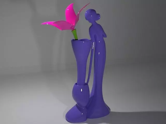 Flower Vase Low-poly 3D model_10