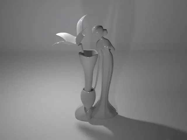 Flower Vase Low-poly 3D model_7