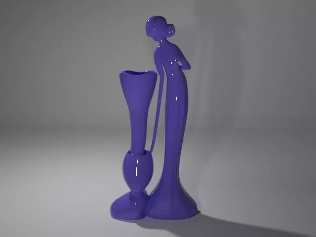 Flower Vase Low-poly 3D model_9