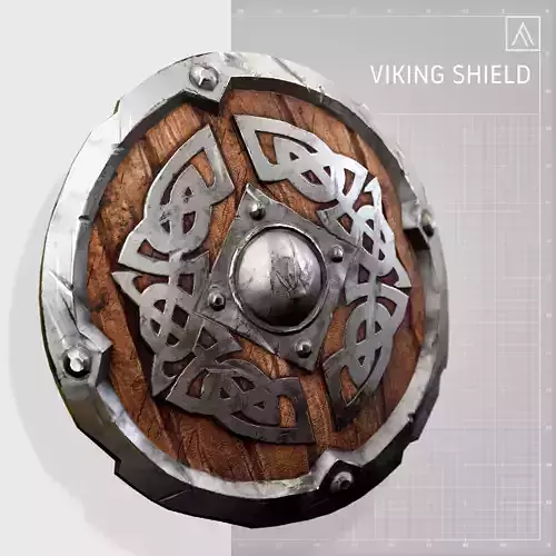 Viking Shield  Low-poly 3D model