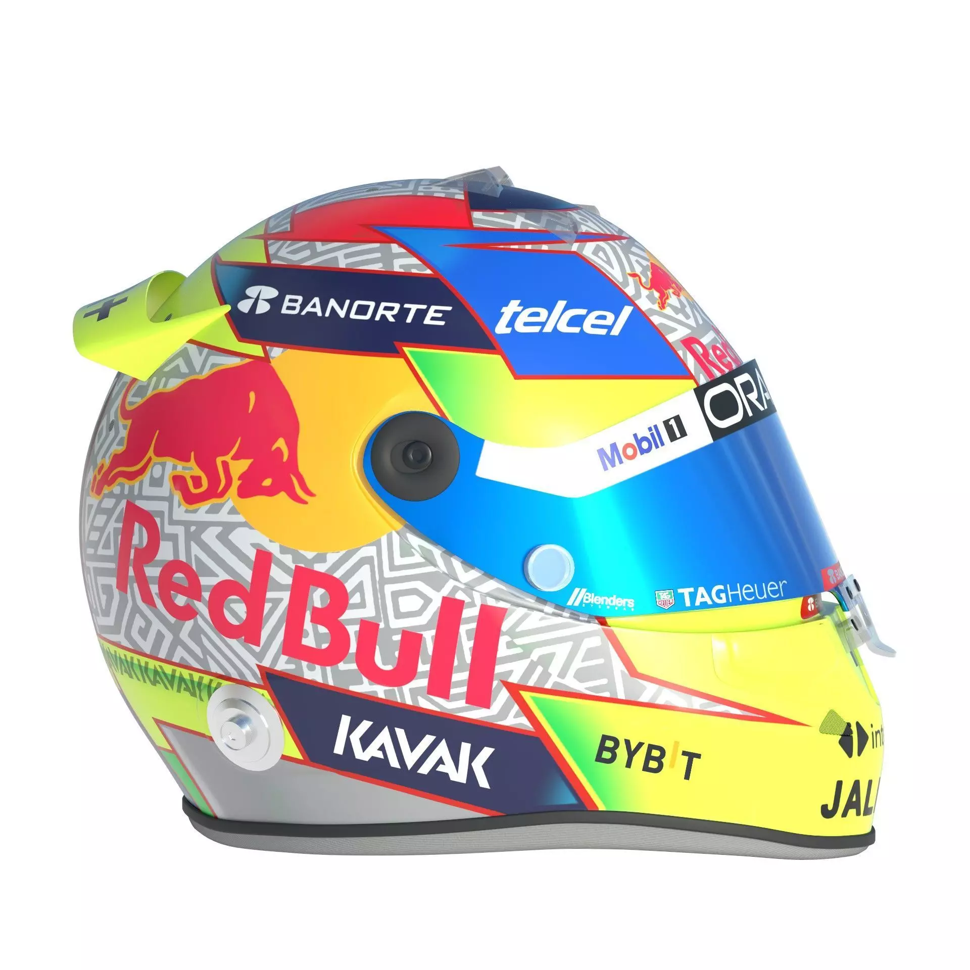 F1 Red Bull Helmets 2023 3D model_7