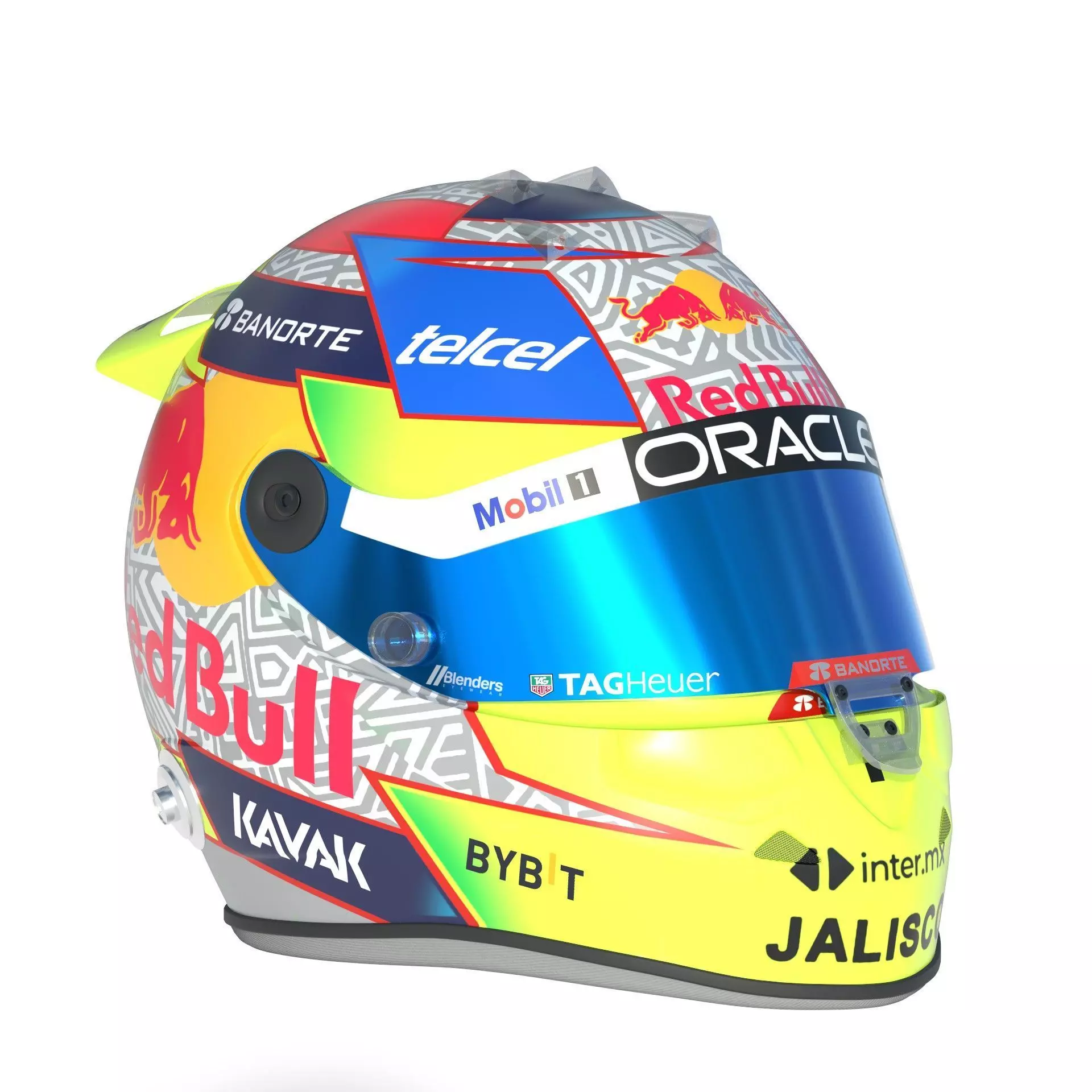 F1 Red Bull Helmets 2023 3D model_8