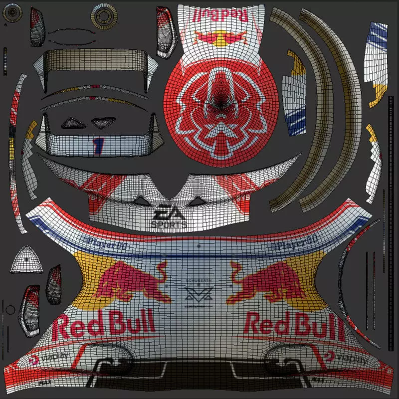 F1 Red Bull Helmets 2023 3D model_36