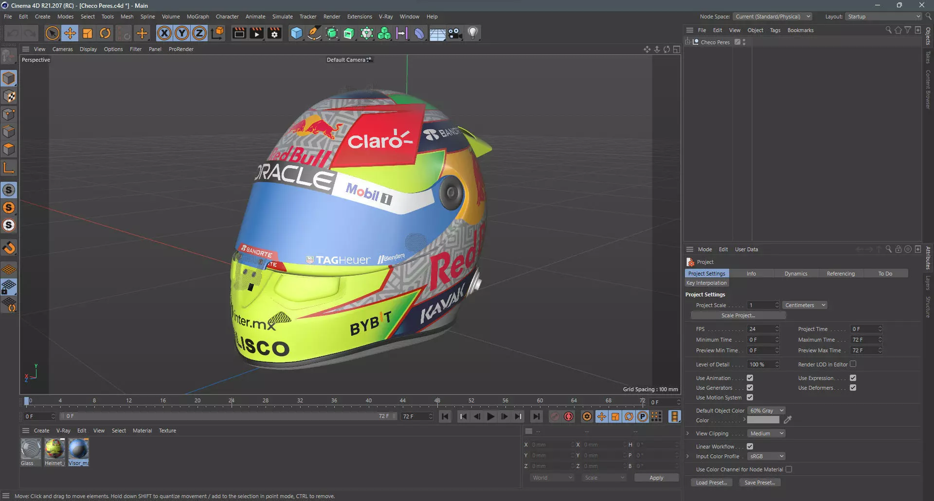 F1 Red Bull Helmets 2023 3D model_12