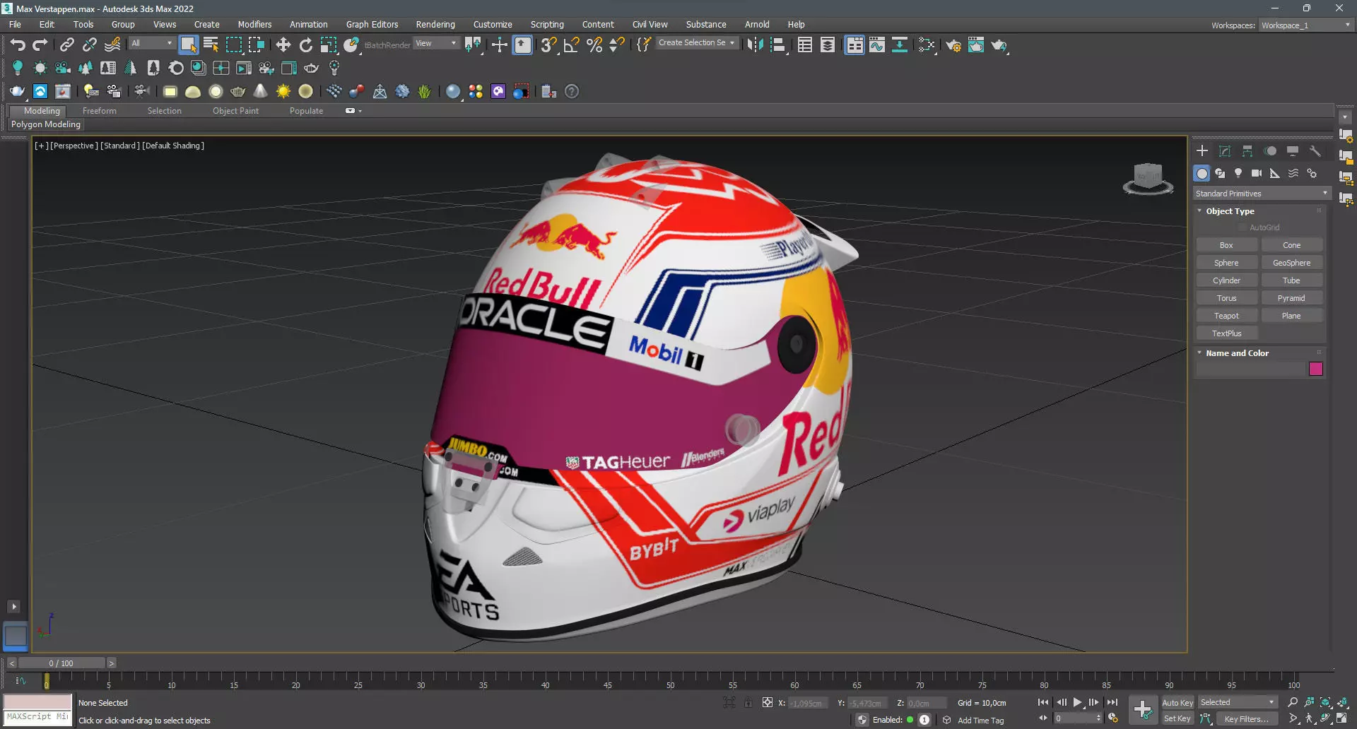 F1 Red Bull Helmets 2023 3D model_32