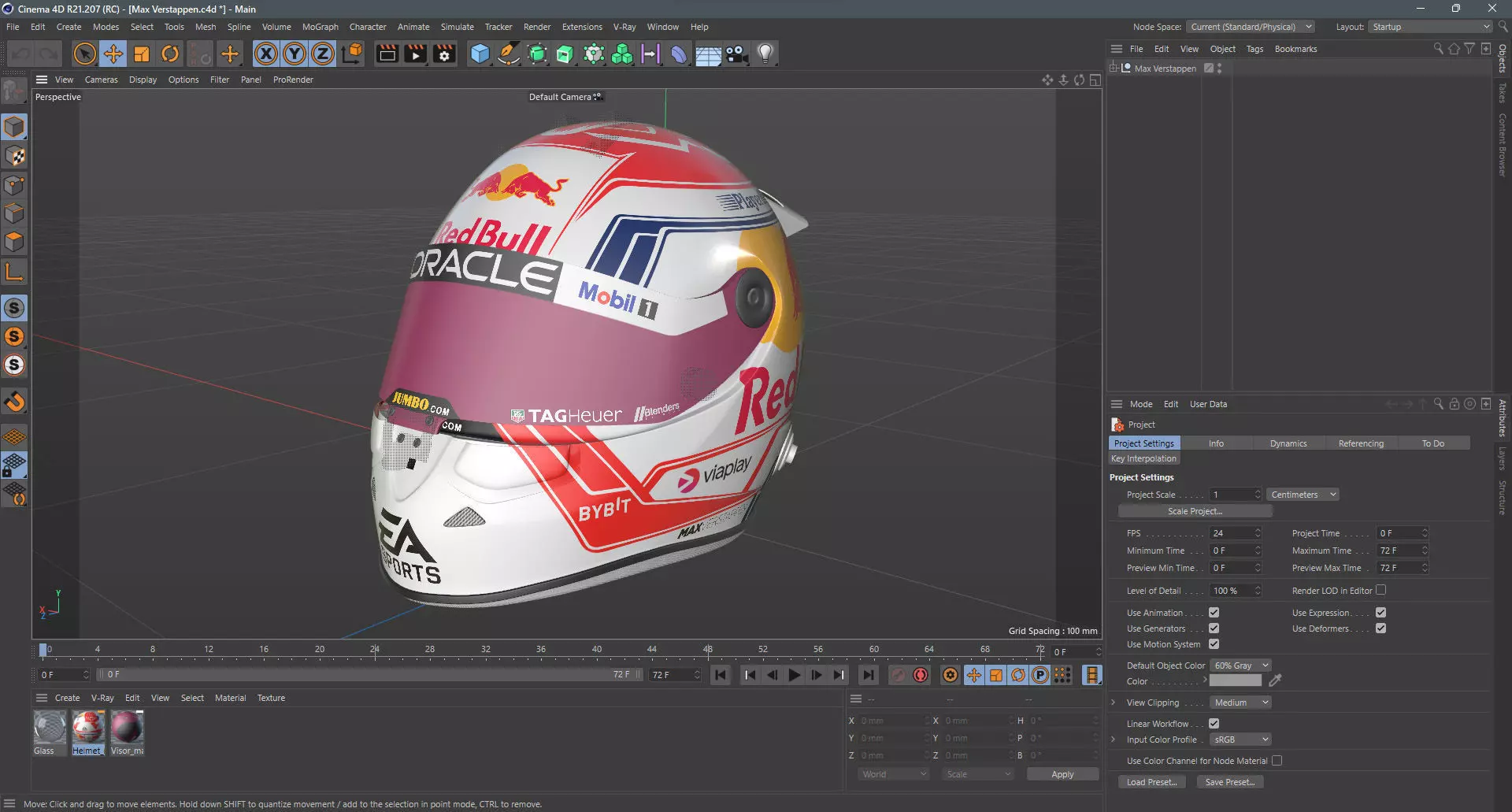 F1 Red Bull Helmets 2023 3D model_31