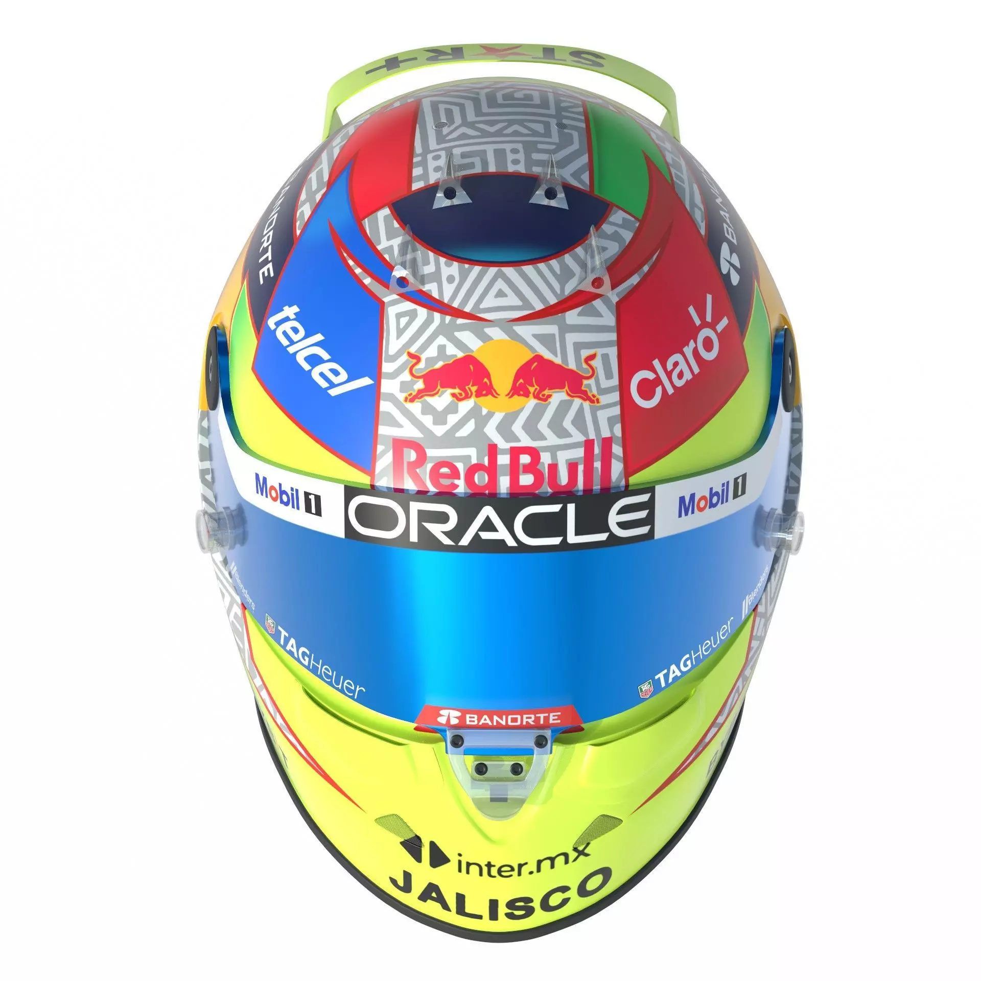 F1 Red Bull Helmets 2023 3D model_9