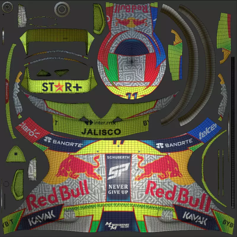 F1 Red Bull Helmets 2023 3D model_17