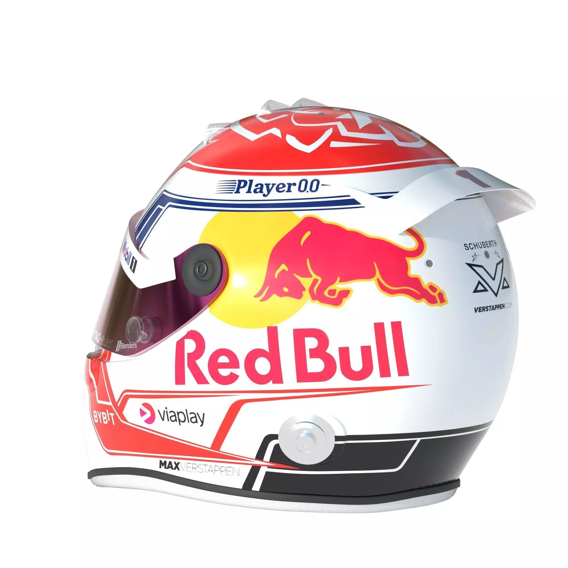 F1 Red Bull Helmets 2023 3D model_22