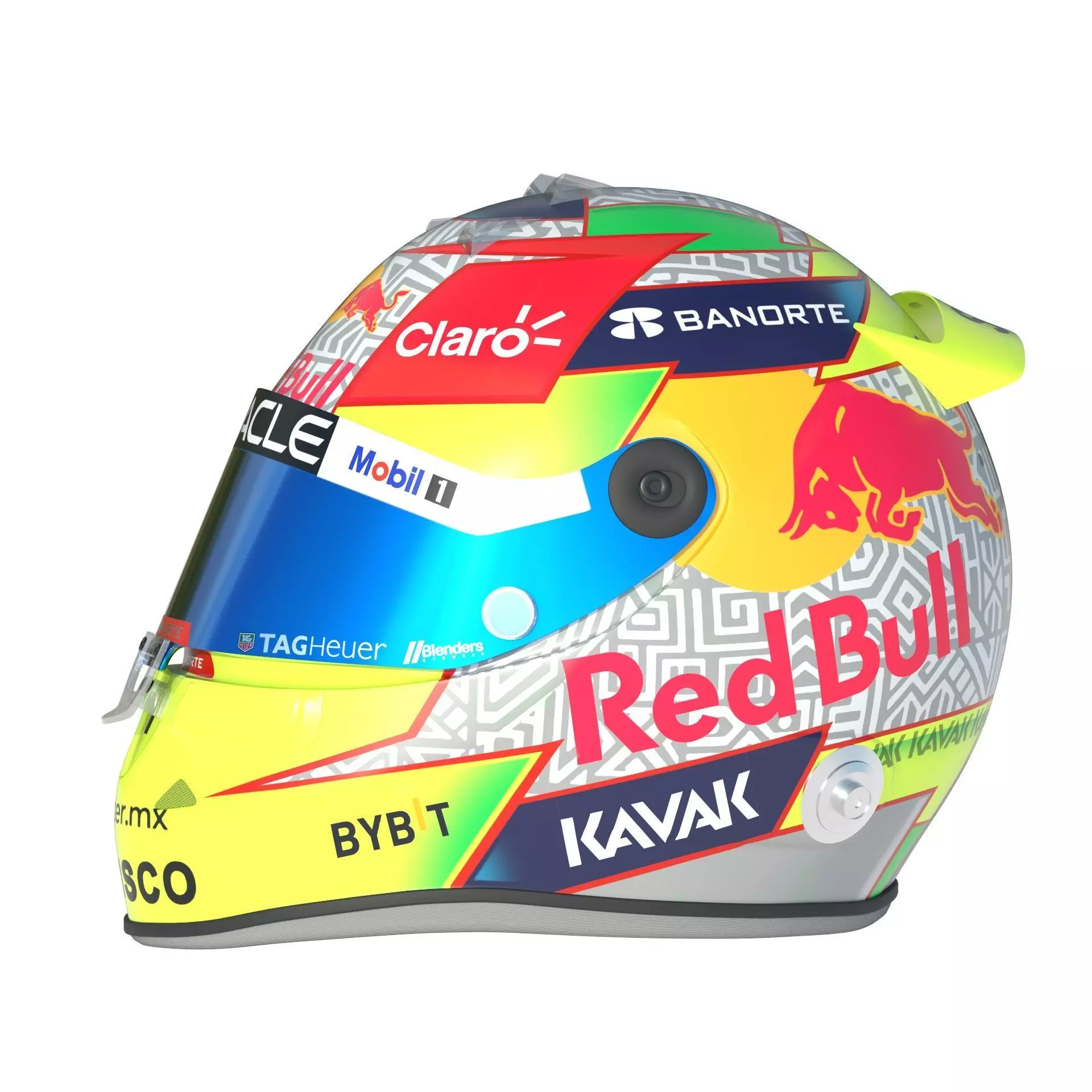 F1 Red Bull Helmets 2023 3D model_3