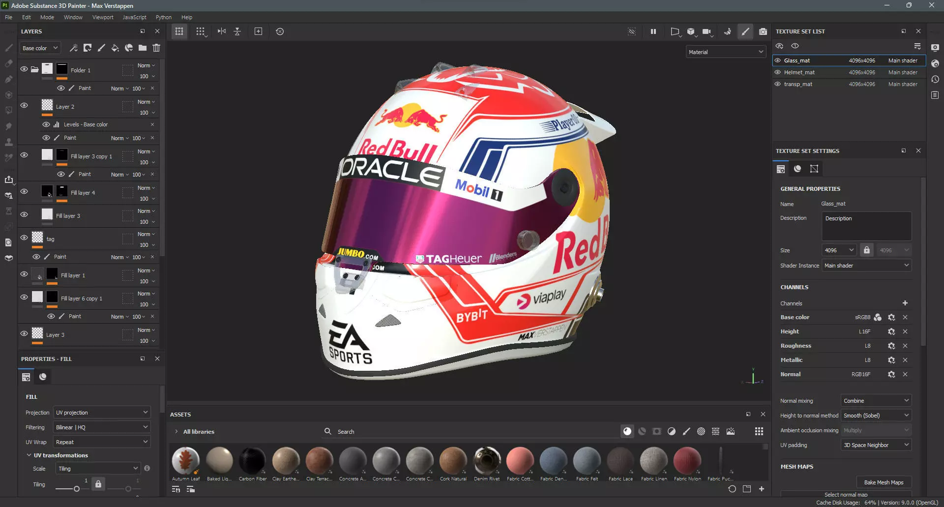 F1 Red Bull Helmets 2023 3D model_33