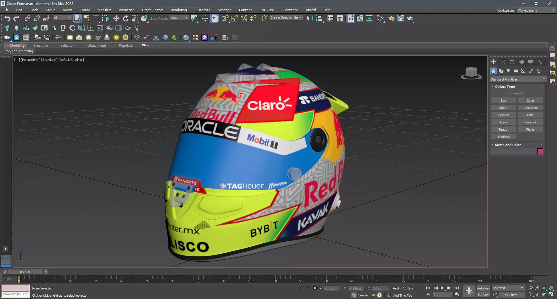 F1 Red Bull Helmets 2023 3D model_13
