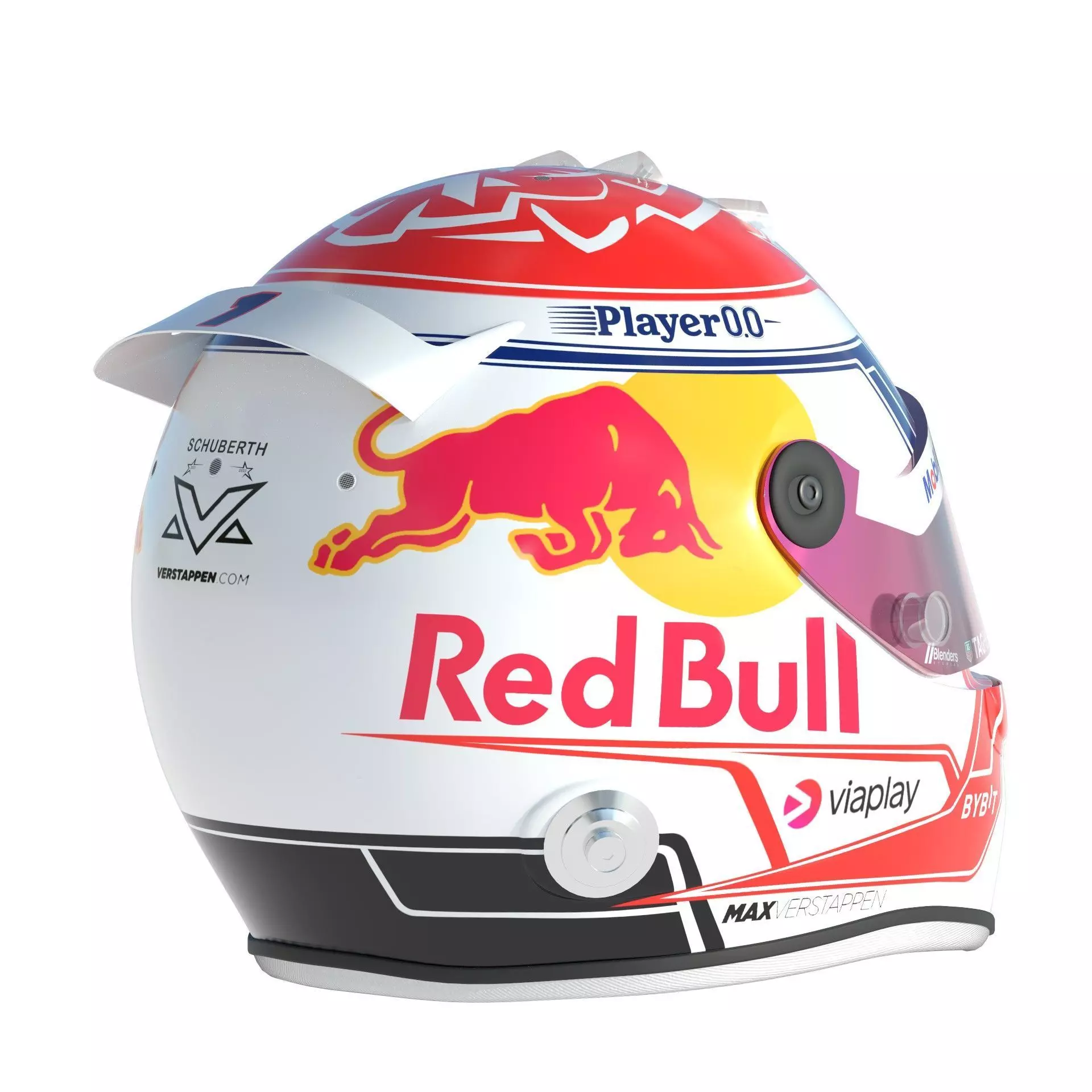 F1 Red Bull Helmets 2023 3D model_24