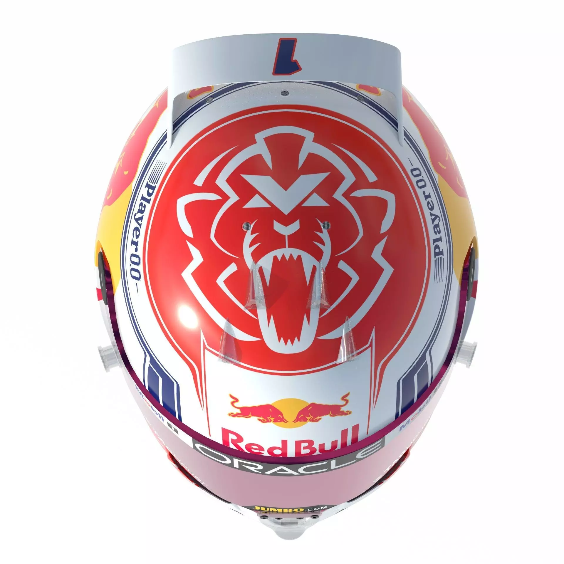 F1 Red Bull Helmets 2023 3D model_29
