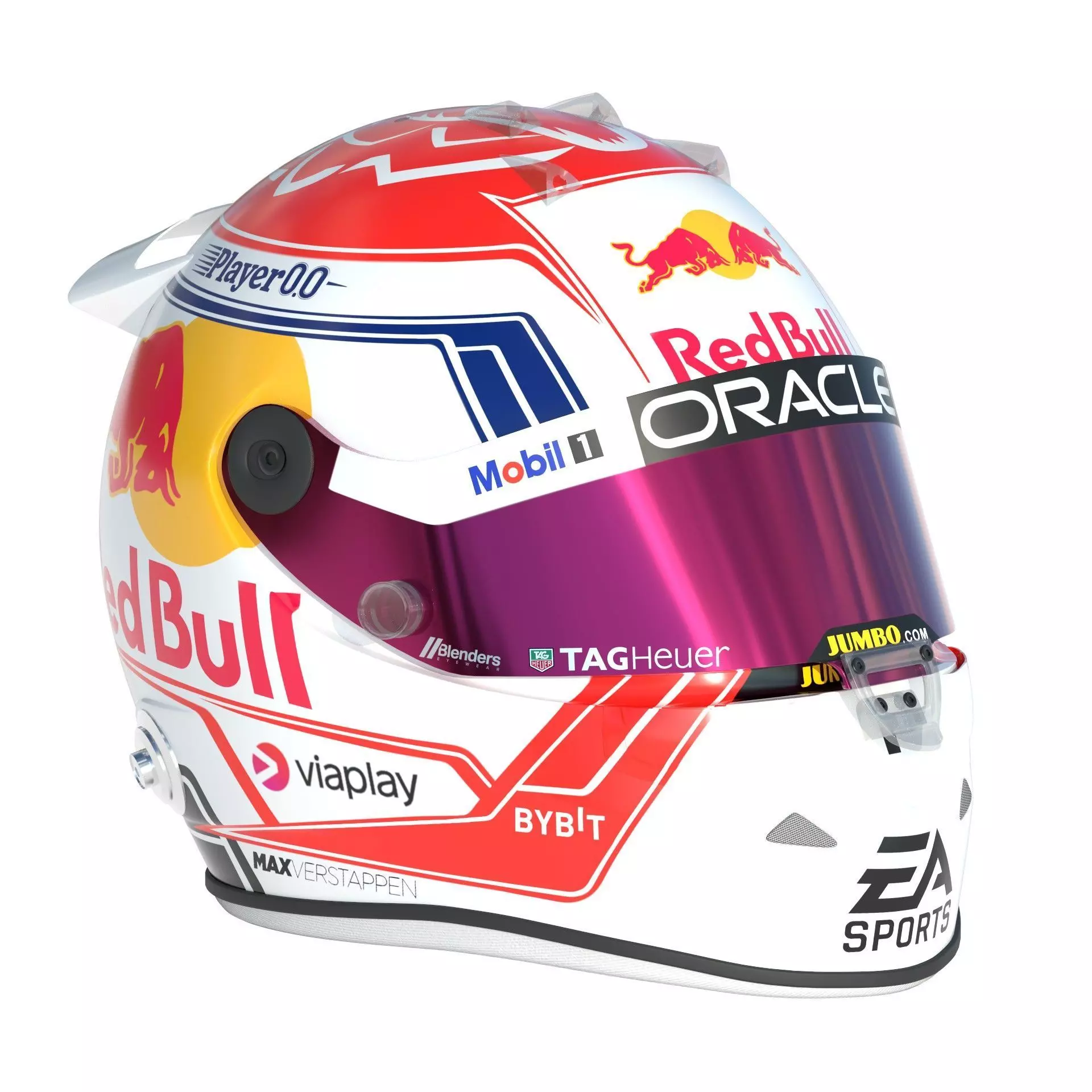 F1 Red Bull Helmets 2023 3D model_26
