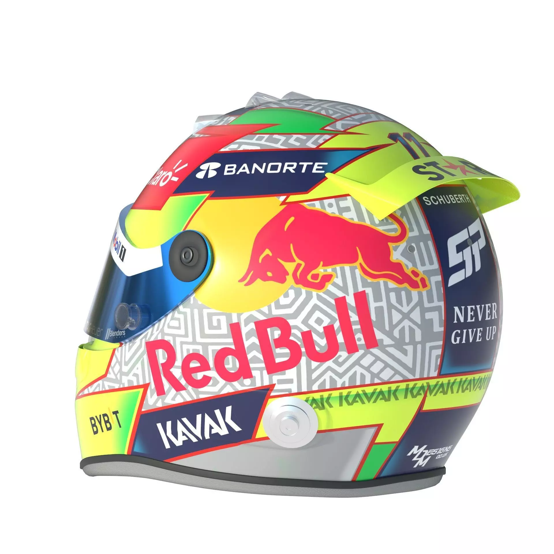 F1 Red Bull Helmets 2023 3D model_4