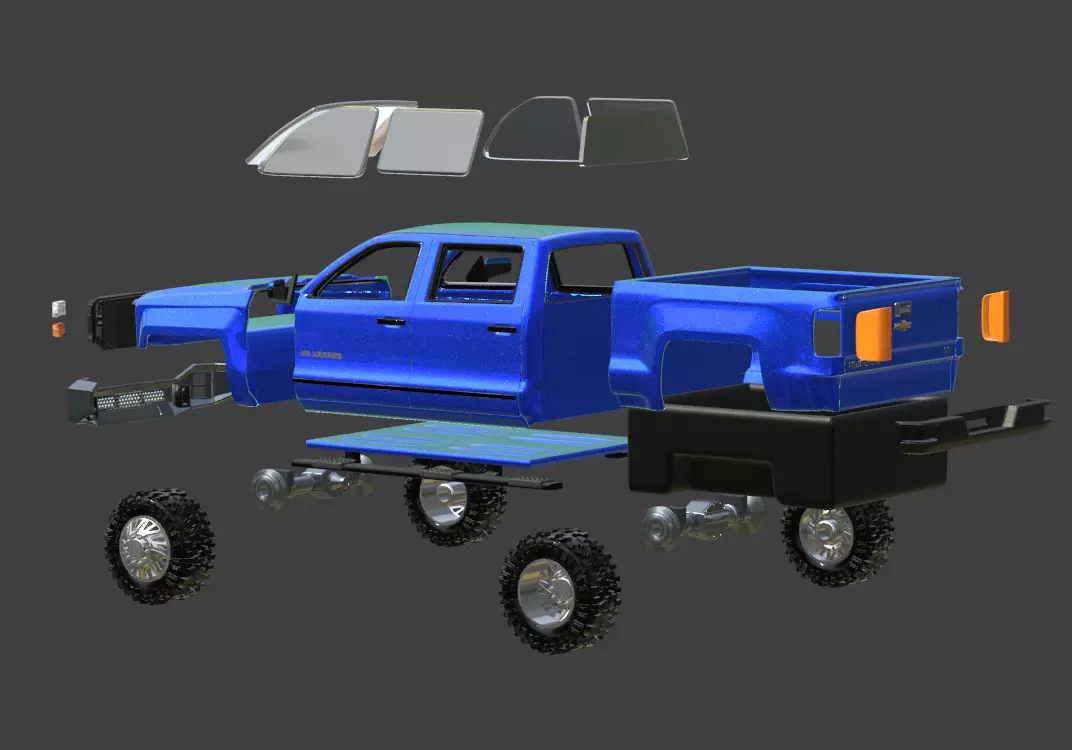 2018 CHEVY SILVERADO TRUCK 3D print model_6