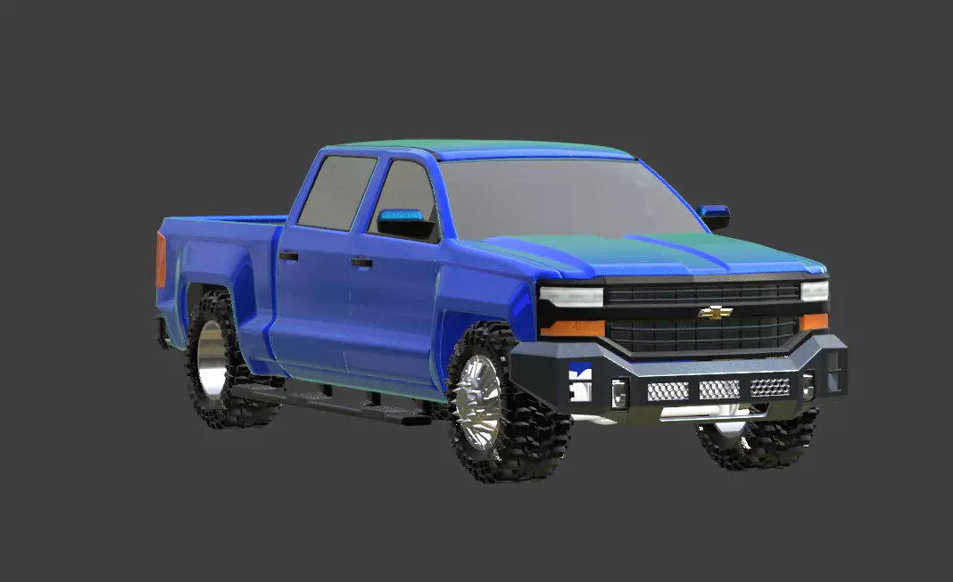 2018 CHEVY SILVERADO TRUCK 3D print model_0