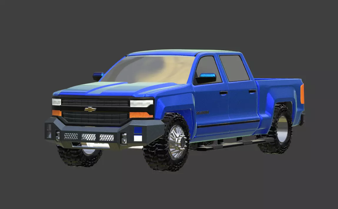 2018 CHEVY SILVERADO TRUCK 3D print model_10