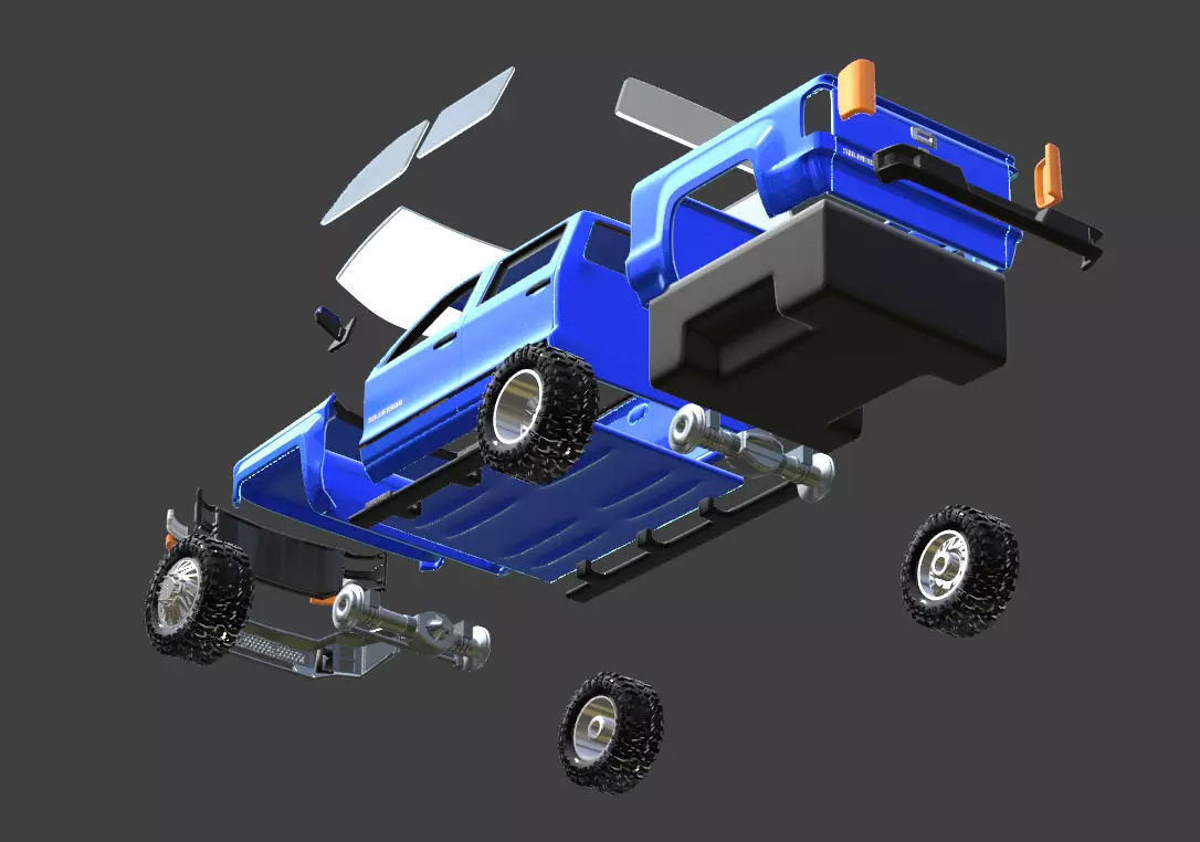 2018 CHEVY SILVERADO TRUCK 3D print model_7