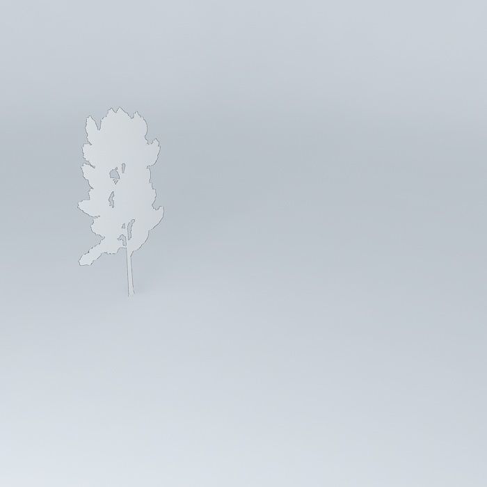 WaterColor Tree 001 Free 3D model_4