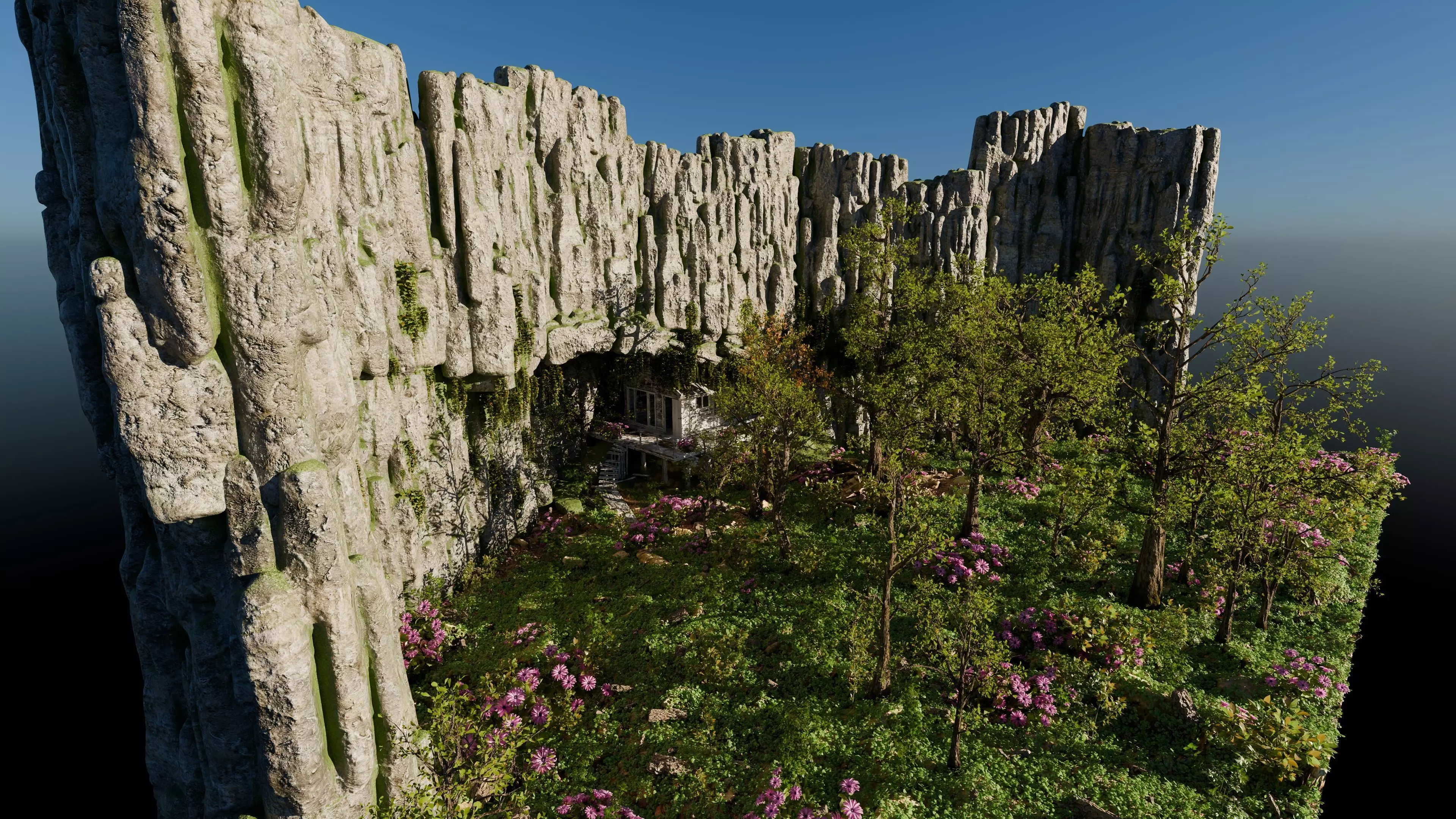 Cabin in woods Scene 3D model_8