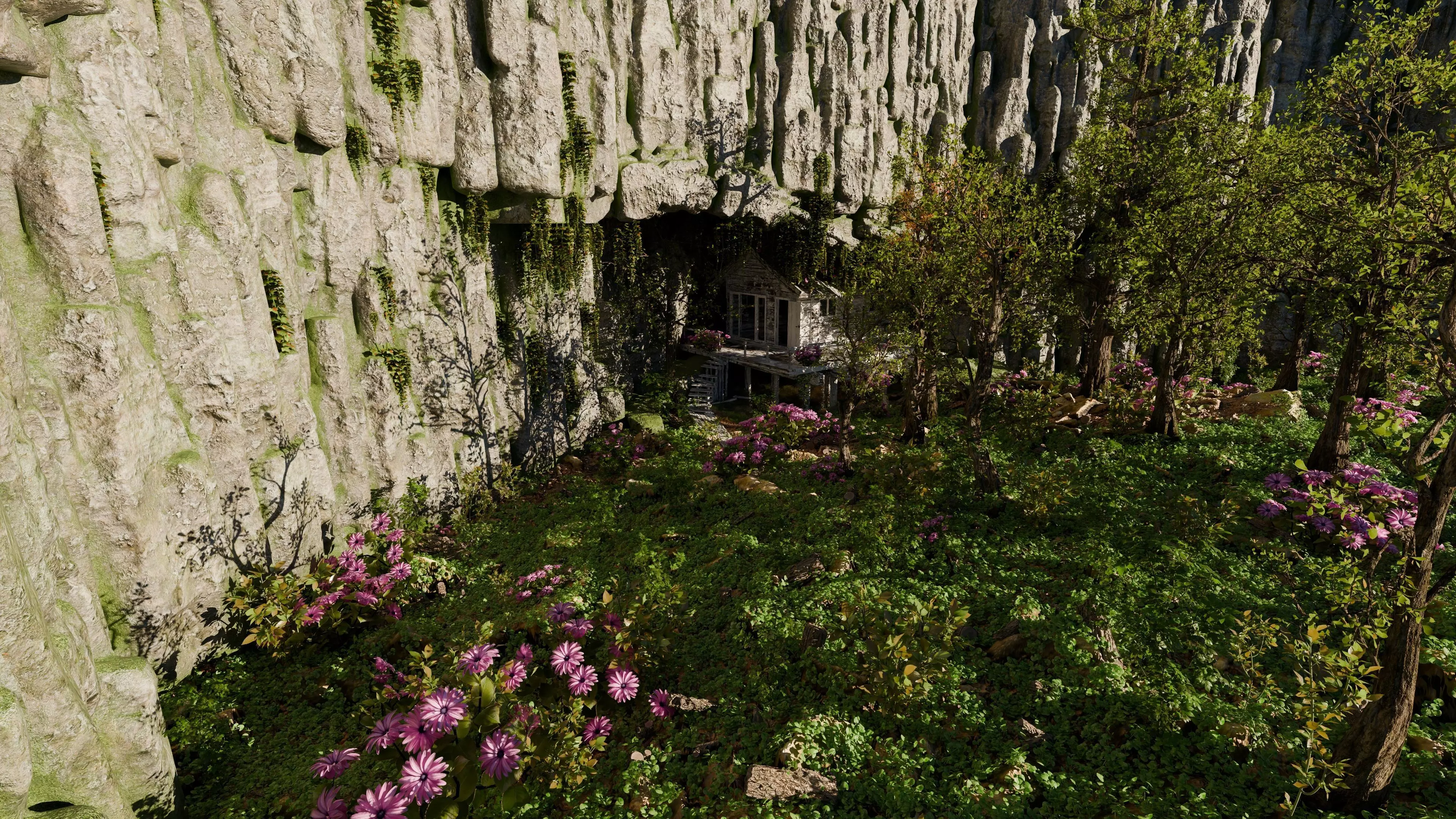 Cabin in woods Scene 3D model_7