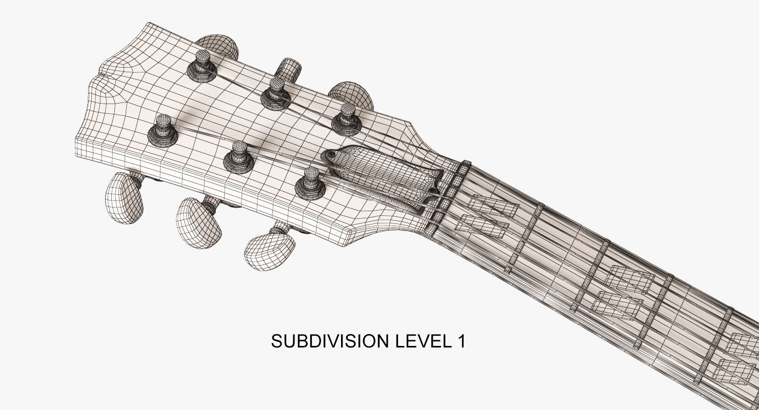 Gibson Hummingbird Guitar 3D model_6